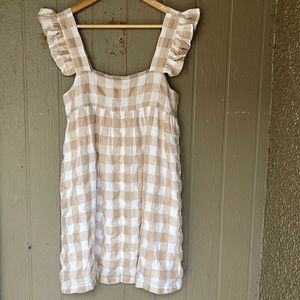 The Vintage shop plaid mini dress